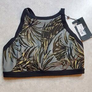 NEW Hurley Tropical High Neck Bikini Top
